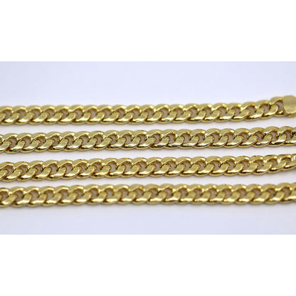10K Yellow Gold Cuban Link Chain Necklace