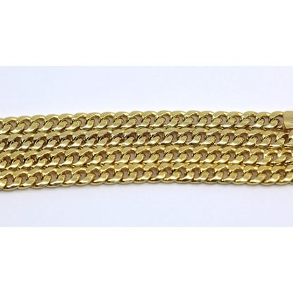 10K Yellow Gold Cuban Link Chain Necklace