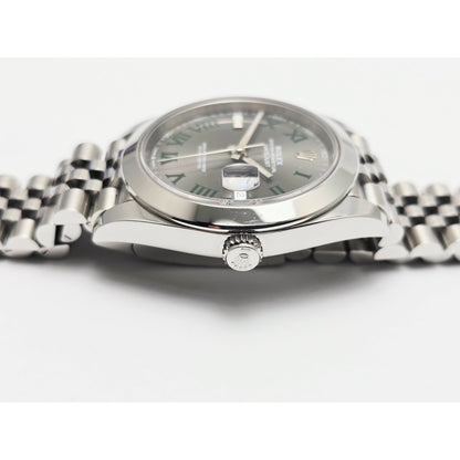Rolex DateJust 41mm Wimbledon Roman Dial Swiss Stainless Jubilee 126300 Watch