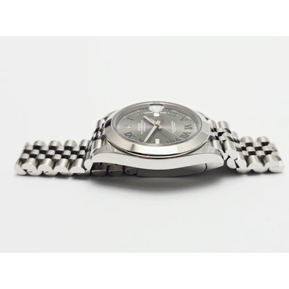 Rolex DateJust 41mm Wimbledon Roman Dial Swiss Stainless Jubilee 126300 Watch