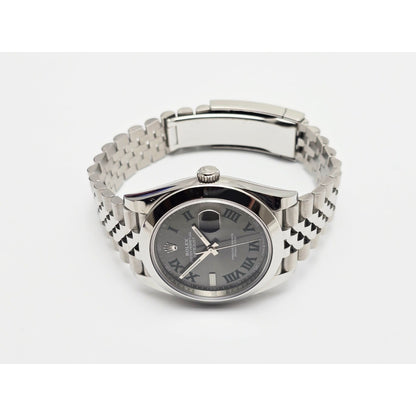 Rolex DateJust 41mm Wimbledon Roman Dial Swiss Stainless Jubilee 126300 Watch