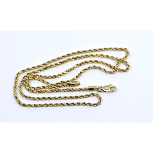 14K Yellow Gold Rope Chain Necklace