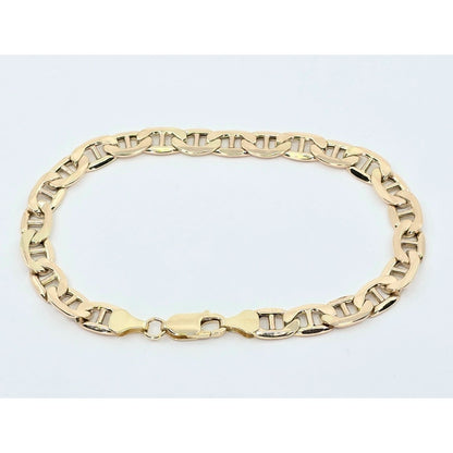10K Yellow Gold Mariner Link Chain Bracelet
