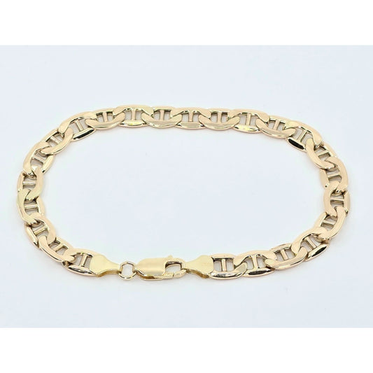 10K Yellow Gold Mariner Link Chain Bracelet