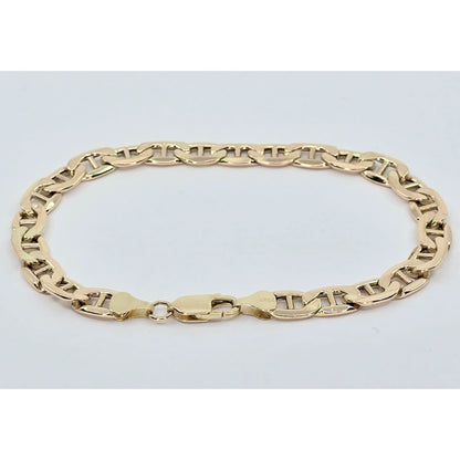 10K Yellow Gold Mariner Link Chain Bracelet