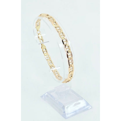 10K Yellow Gold Mariner Link Chain Bracelet