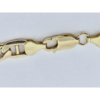 10K Yellow Gold Mariner Link Chain Bracelet