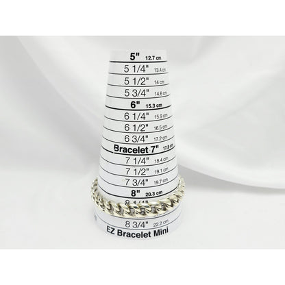 Fancy 14K White Gold Cuban Link Bracelet