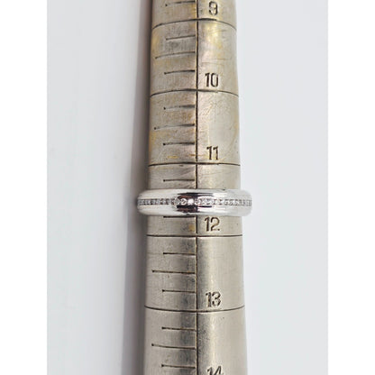 14K White Gold Diamond Eternity Wedding Band Ring