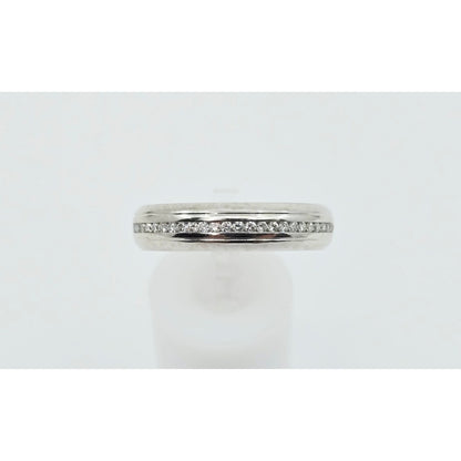14K White Gold Diamond Eternity Wedding Band Ring
