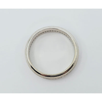 14K White Gold Diamond Eternity Wedding Band Ring