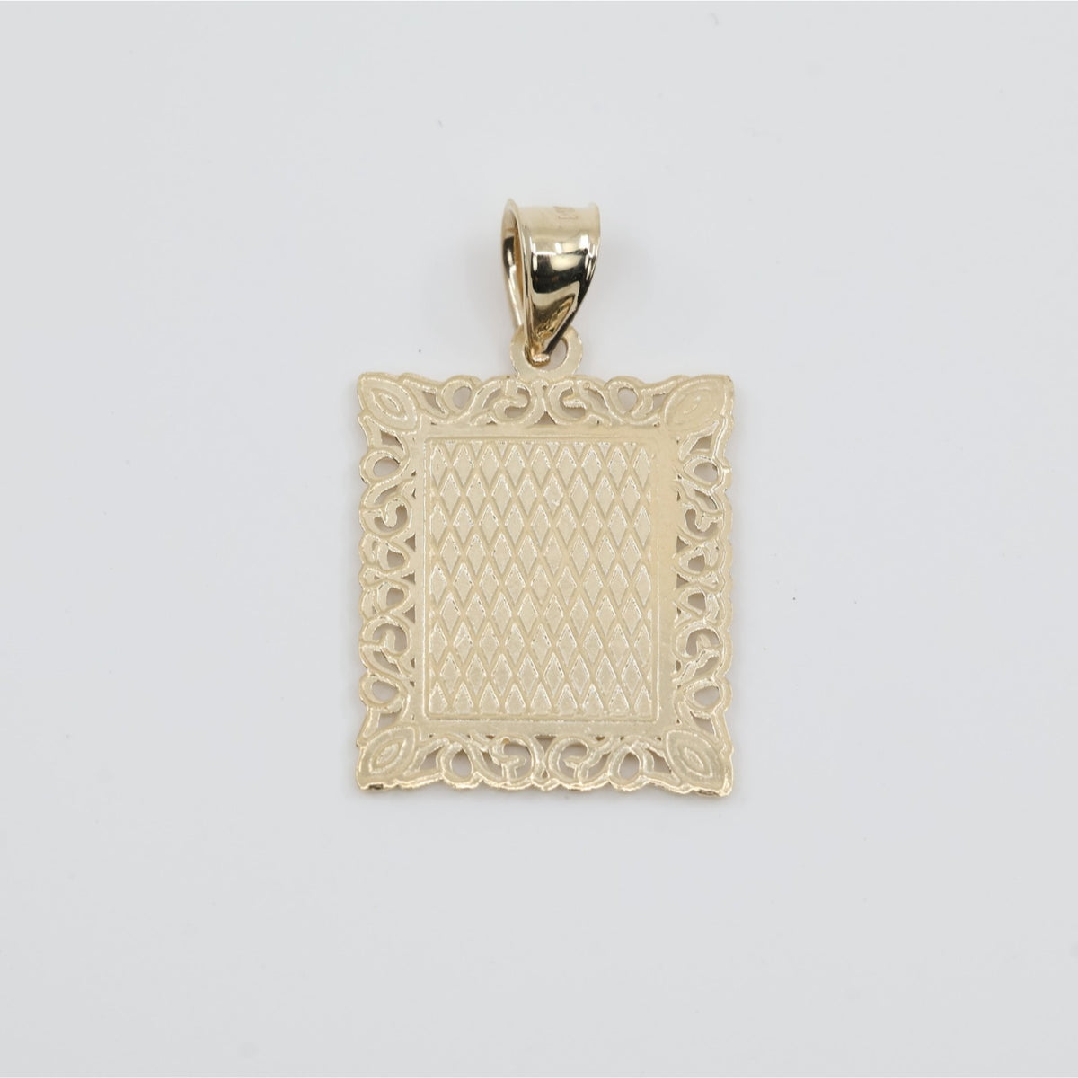 14K Two Tone Gold Diamond Cut Initial Letter "A" Charm Pendant