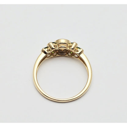 14K Yellow Gold Opal & Chrysoprase Ring