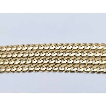 14K Yellow Gold Cuban Curb Link Chain Necklace