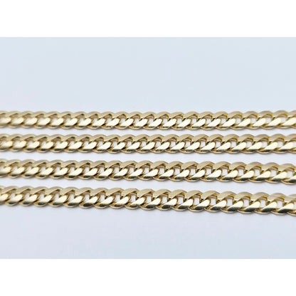 14K Yellow Gold Cuban Curb Link Chain Necklace