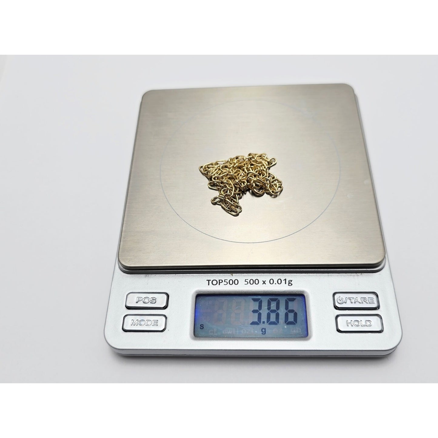 14K Yellow Gold Anchor Cable Link Chain Necklace