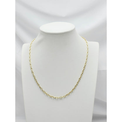 14K Yellow Gold Anchor Cable Link Chain Necklace