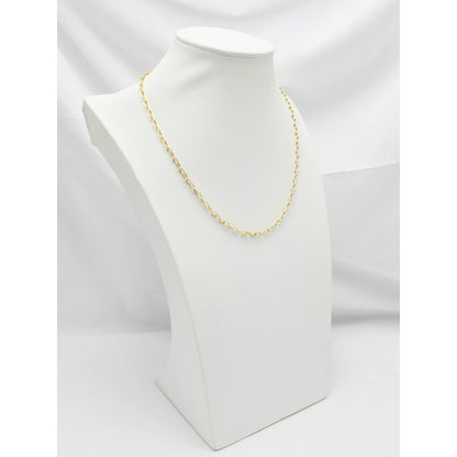 14K Yellow Gold Anchor Cable Link Chain Necklace