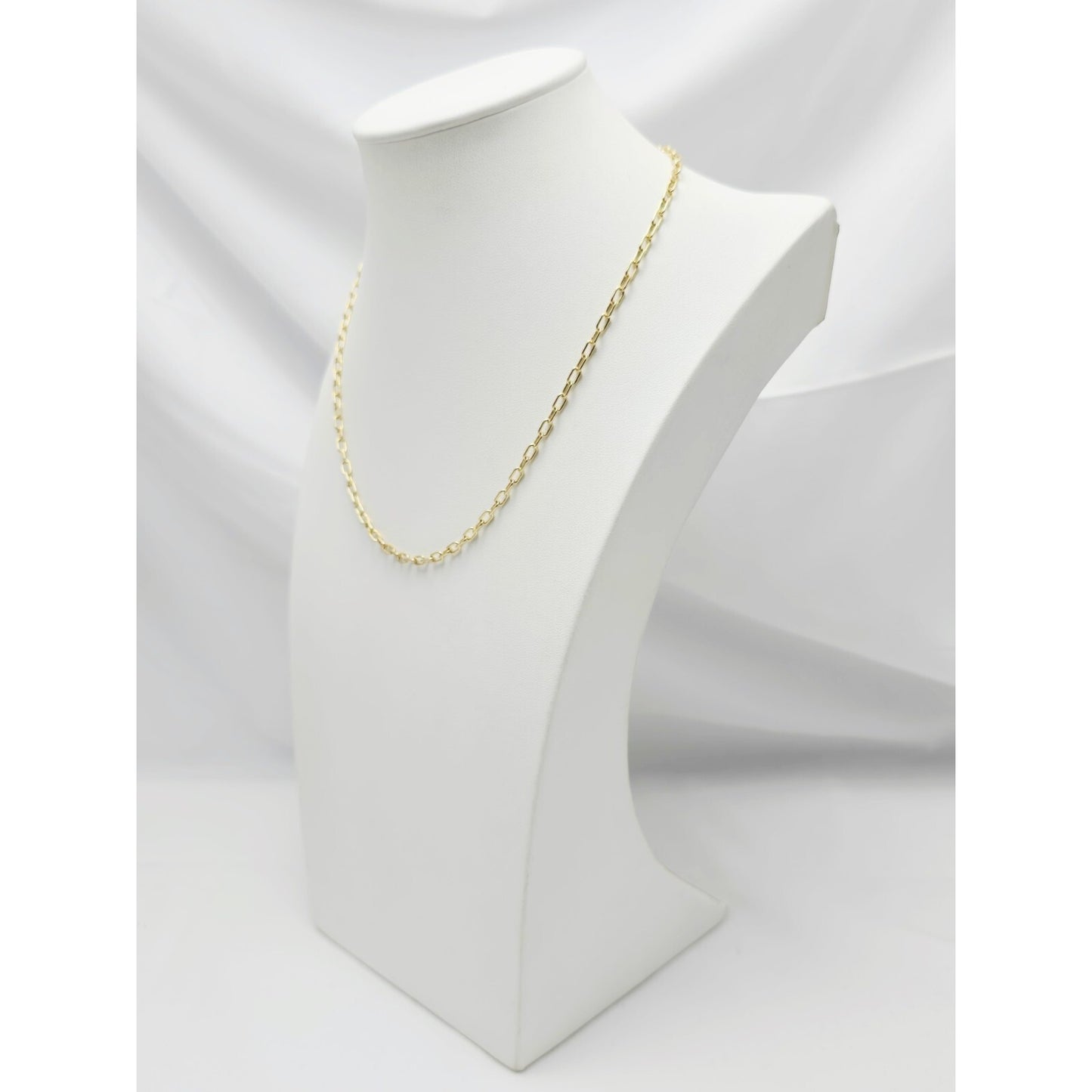 14K Yellow Gold Anchor Cable Link Chain Necklace