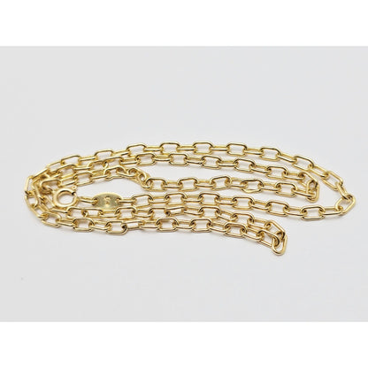 14K Yellow Gold Anchor Cable Link Chain Necklace