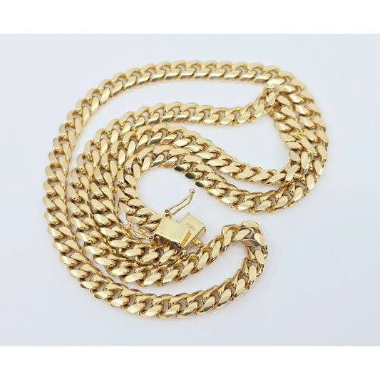 14K Yellow Gold Cuban Link Chain Necklace