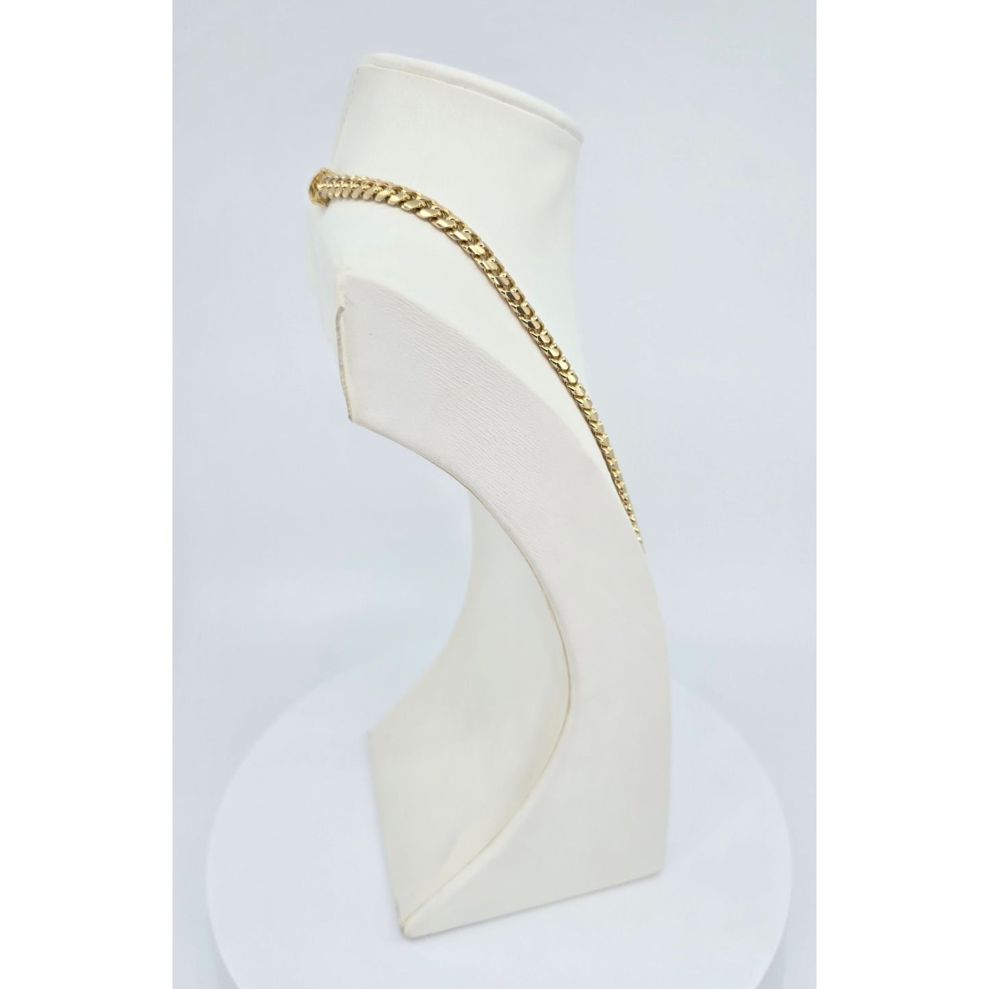 14K Yellow Gold Cuban Link Chain Necklace