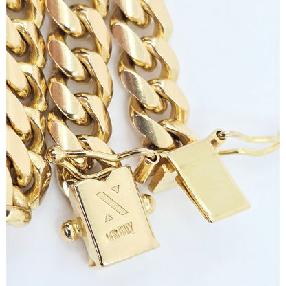 14K Yellow Gold Cuban Link Chain Necklace