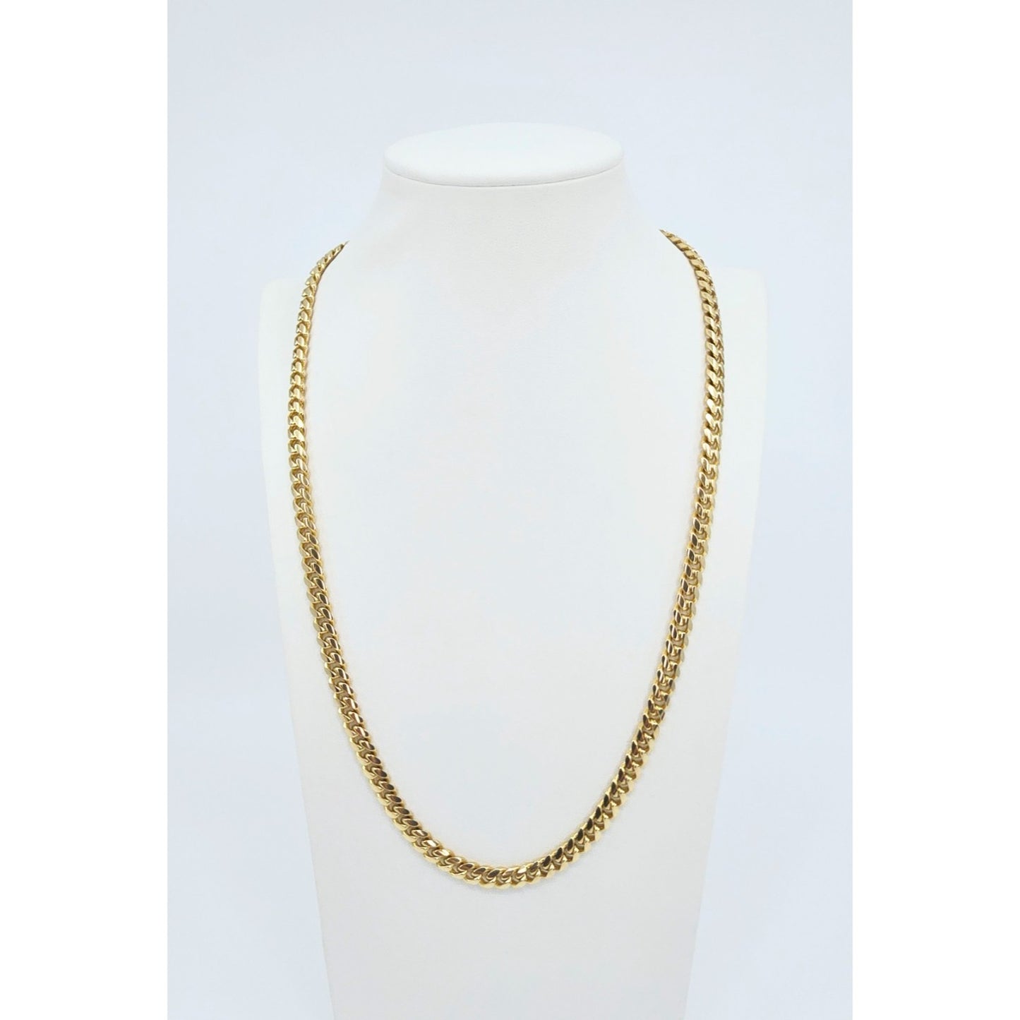 14K Yellow Gold Cuban Link Chain Necklace