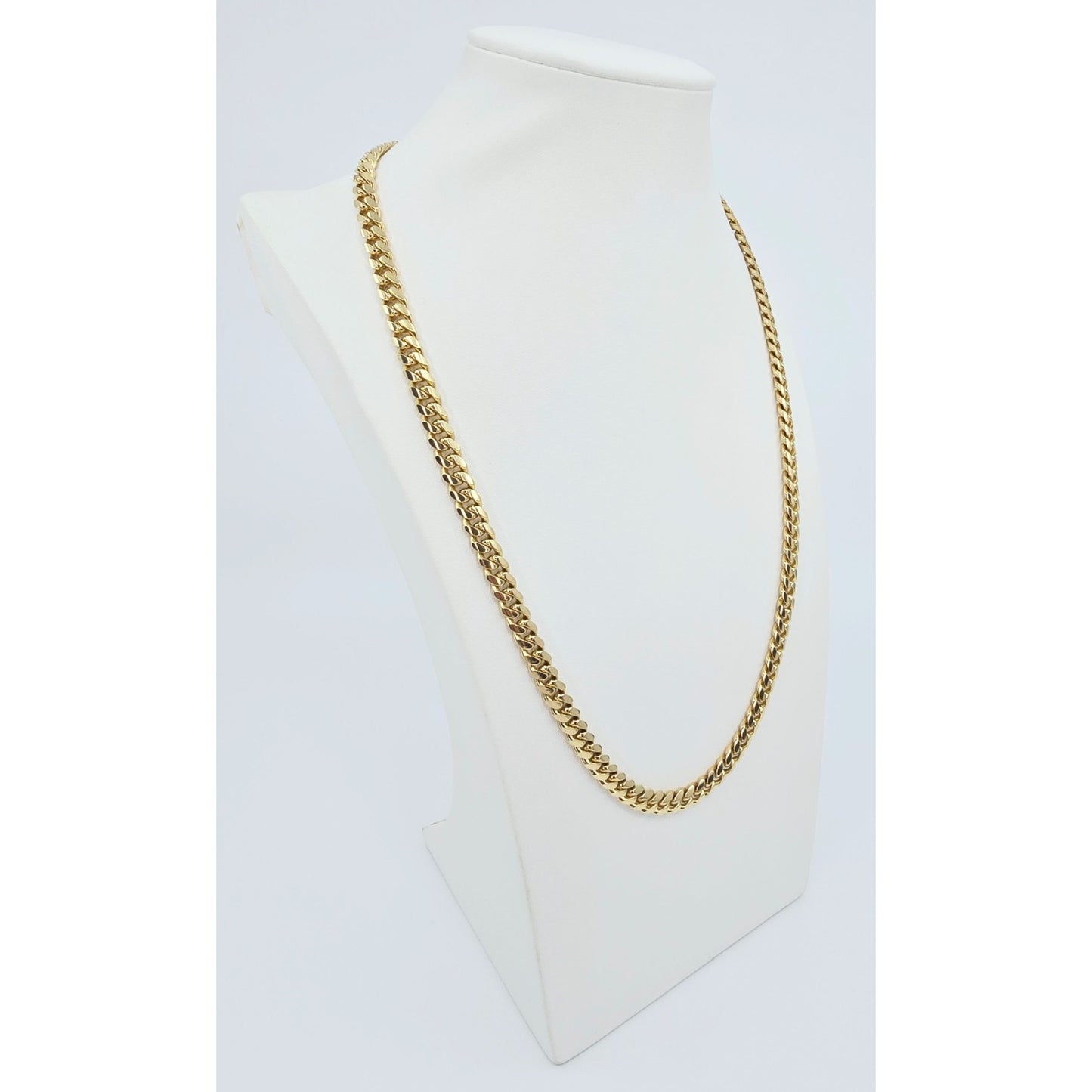 14K Yellow Gold Cuban Link Chain Necklace