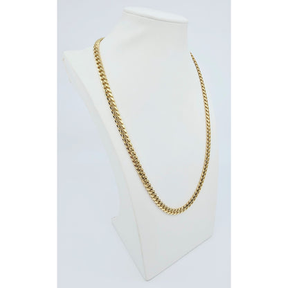 14K Yellow Gold Cuban Link Chain Necklace