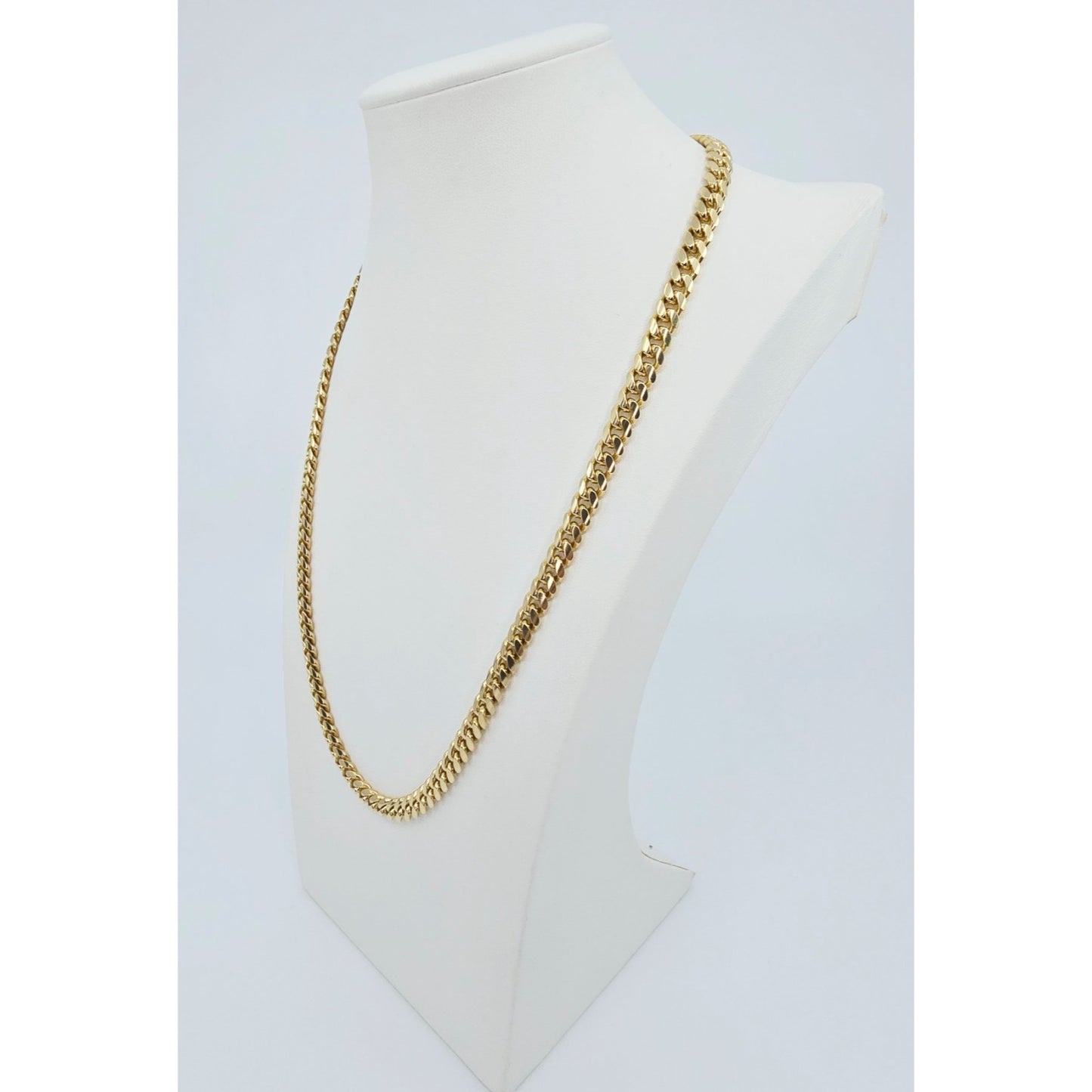 14K Yellow Gold Cuban Link Chain Necklace