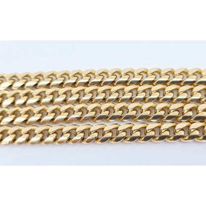 14K Yellow Gold Cuban Link Chain Necklace