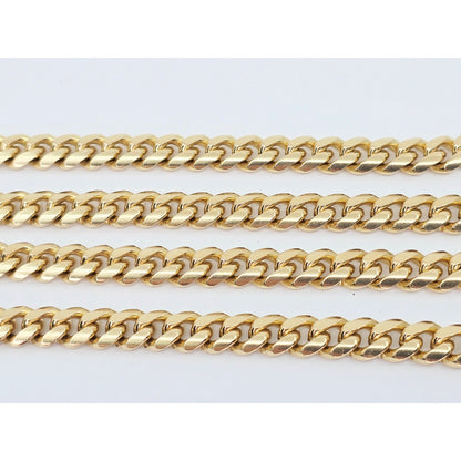 14K Yellow Gold Cuban Link Chain Necklace