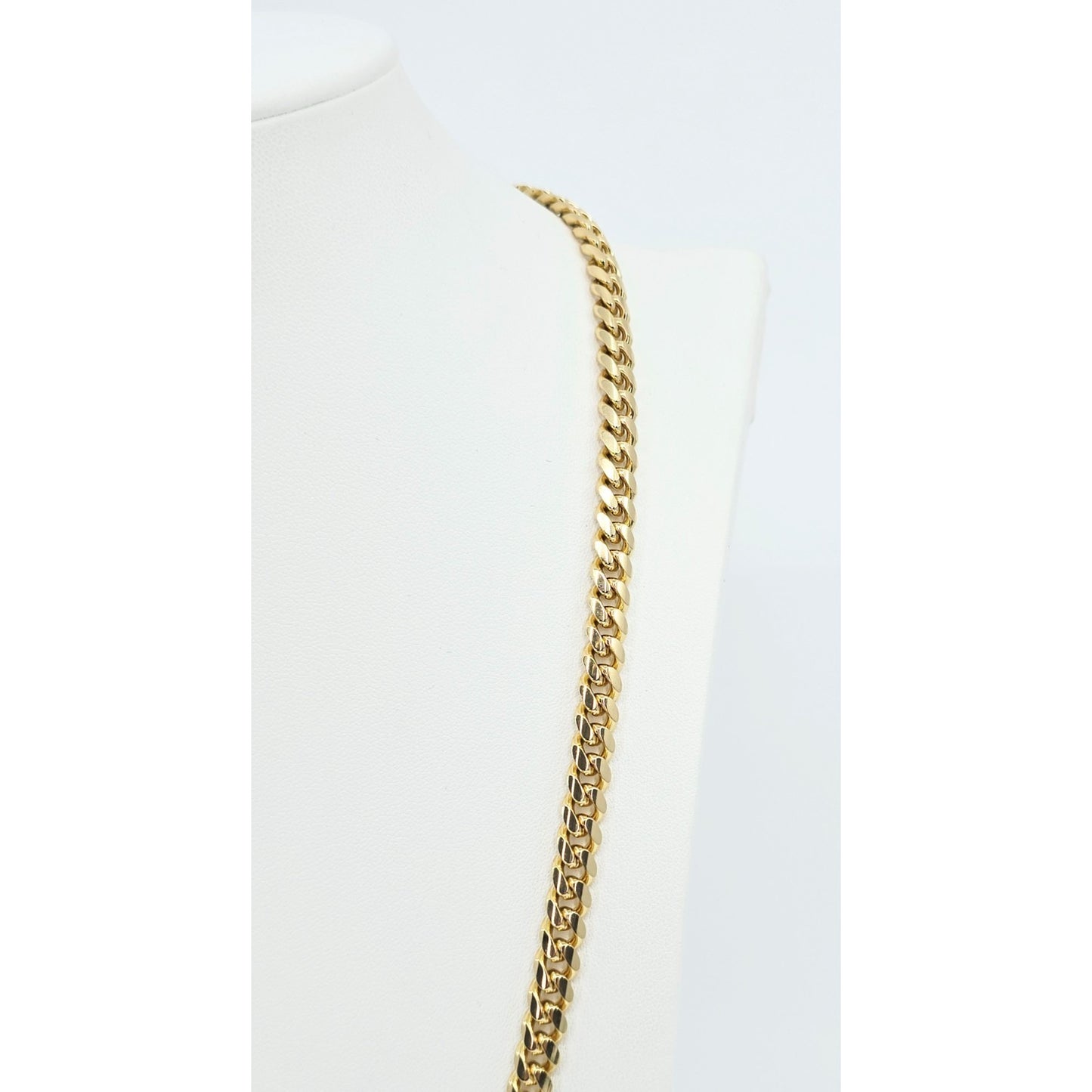 14K Yellow Gold Cuban Link Chain Necklace