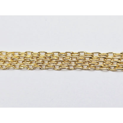 18K Yellow Gold Cable Link Chain Necklace