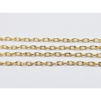 18K Yellow Gold Cable Link Chain Necklace