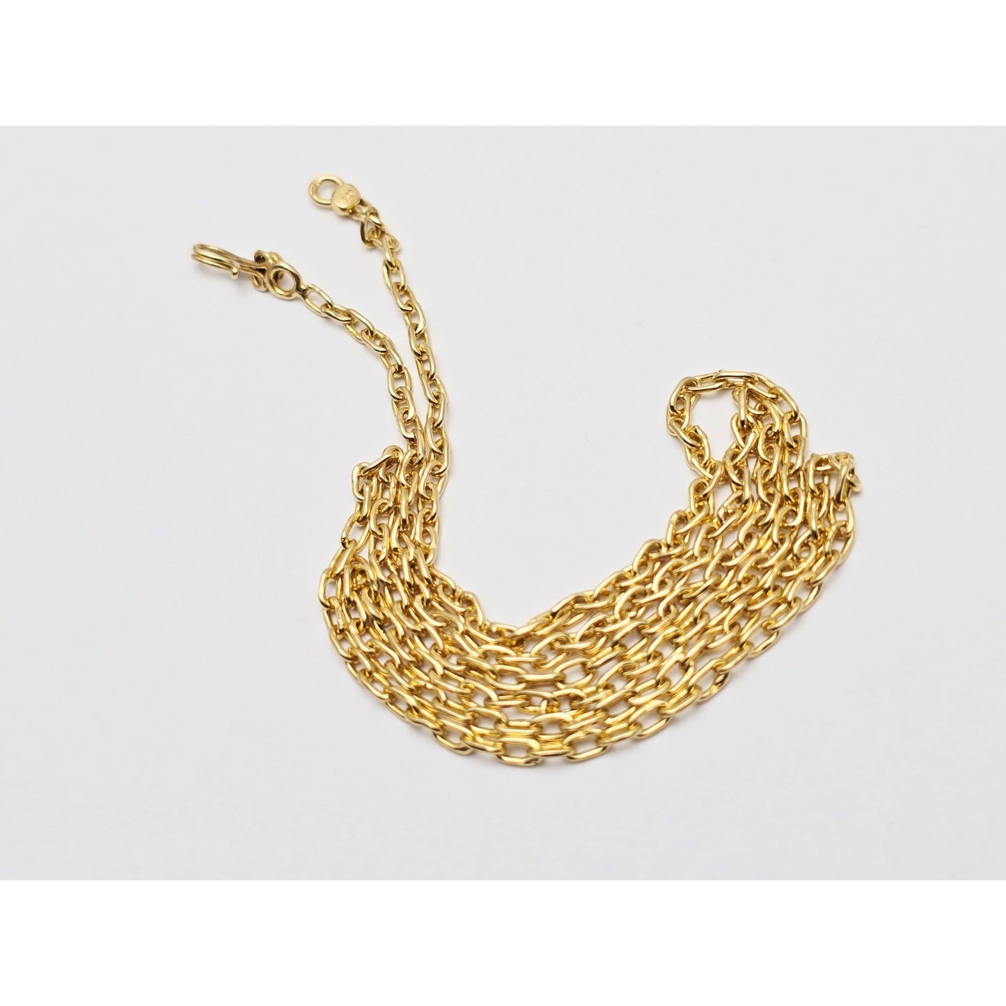18K Yellow Gold Cable Link Chain Necklace