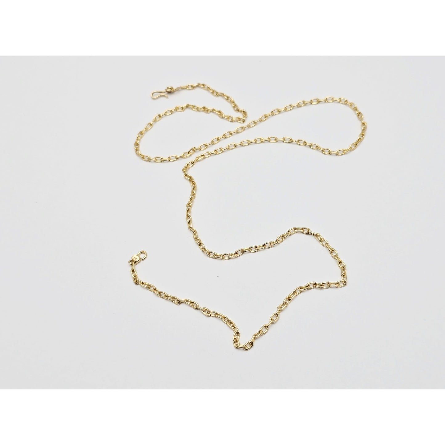 18K Yellow Gold Cable Link Chain Necklace