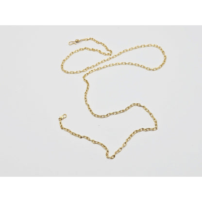 18K Yellow Gold Cable Link Chain Necklace