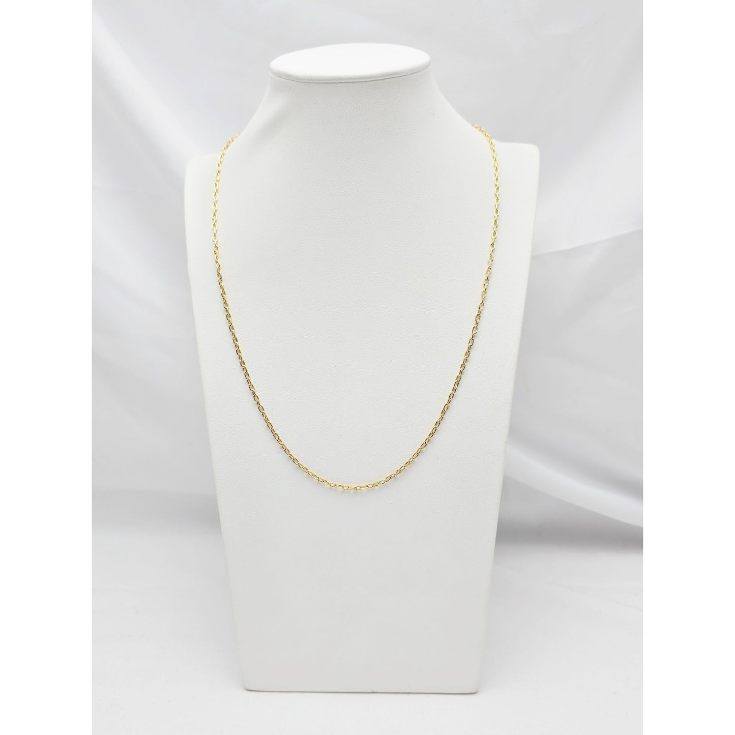 18K Yellow Gold Cable Link Chain Necklace