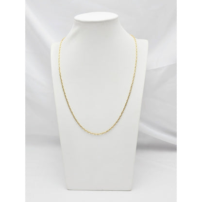 18K Yellow Gold Cable Link Chain Necklace