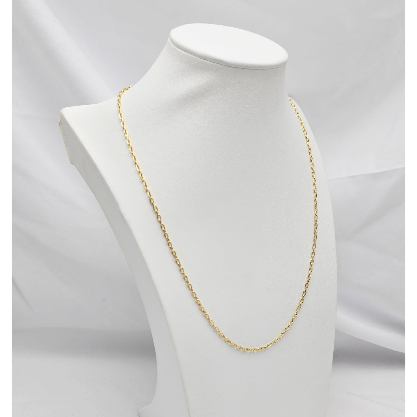 18K Yellow Gold Cable Link Chain Necklace