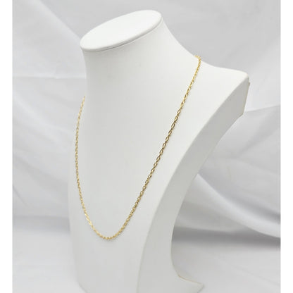 18K Yellow Gold Cable Link Chain Necklace