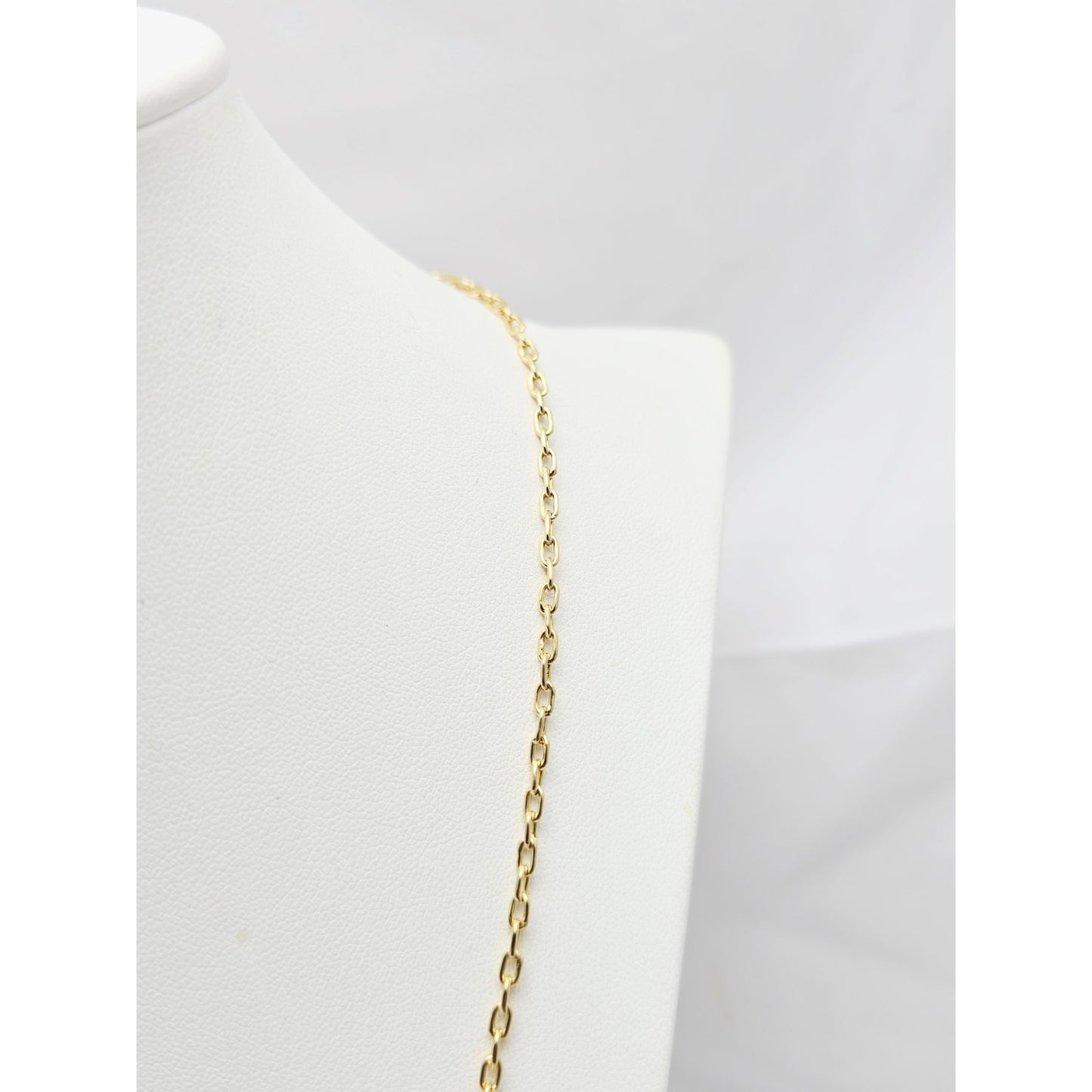 18K Yellow Gold Cable Link Chain Necklace