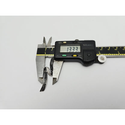 14K White Gold Twirl Swirl Black & White Diamond Charm Pendant