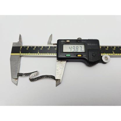 14K White Gold Twirl Swirl Black & White Diamond Charm Pendant