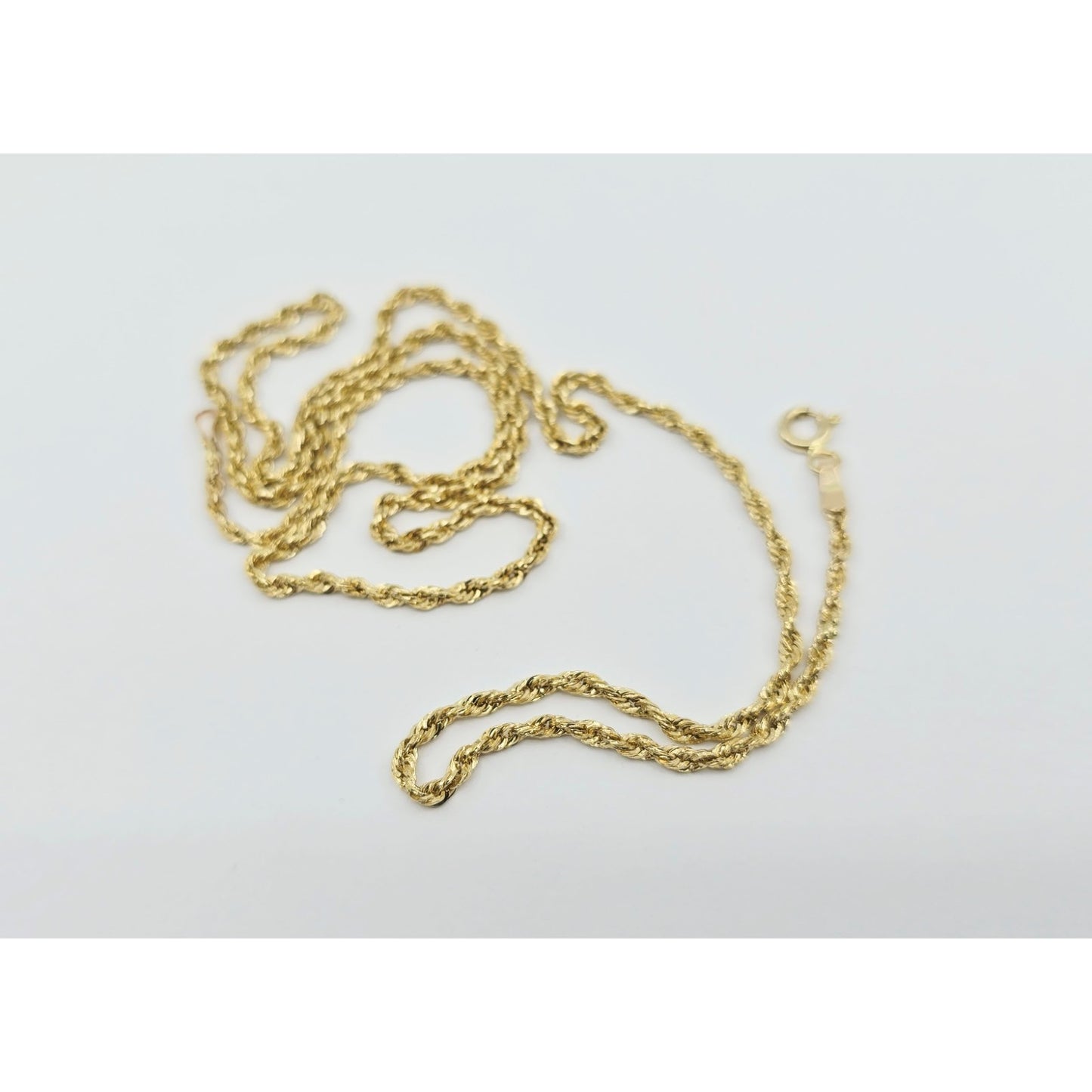 14K Yellow Gold Rope Chain Necklace
