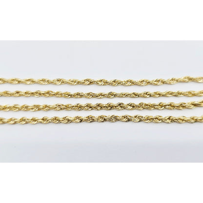 14K Yellow Gold Rope Chain Necklace