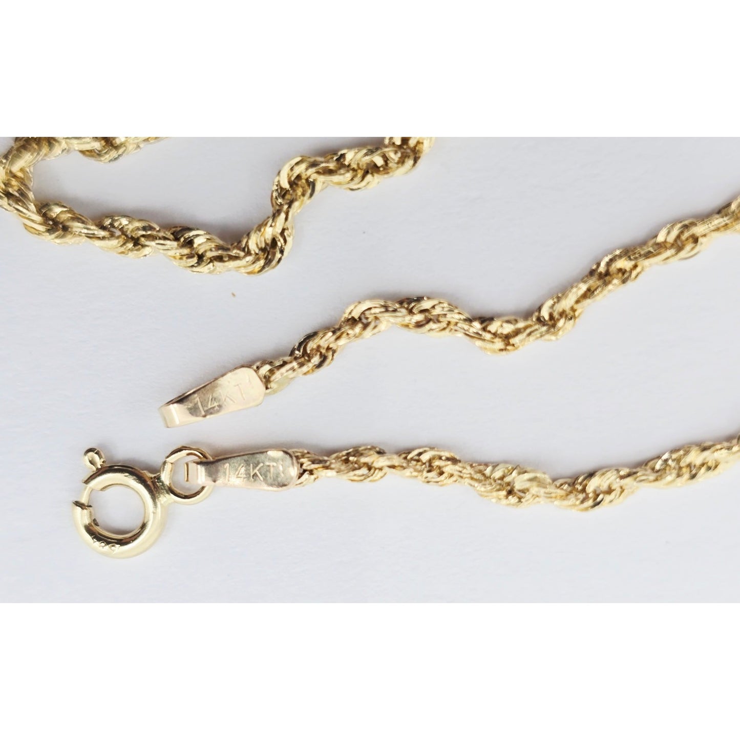 14K Yellow Gold Rope Chain Necklace