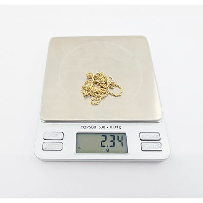 14K Yellow Gold Rope Chain Necklace